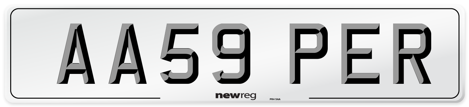 AA59 PER Number Plate from New Reg